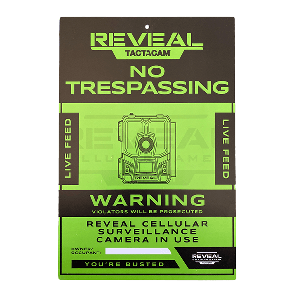 Tactacam No Trespassing Sign Hunting Tactacam 